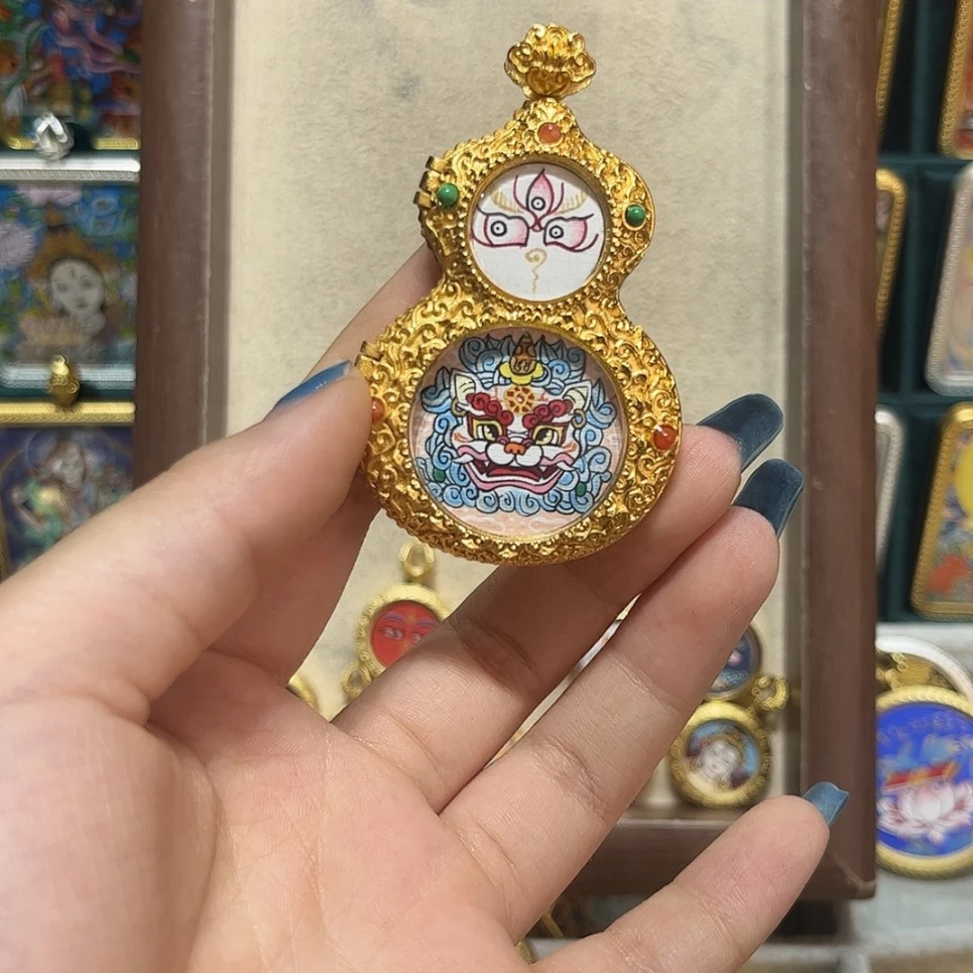 纯手绘唐卡谛听2.5尺寸