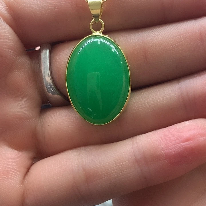 翡翠银S925镶嵌颈饰