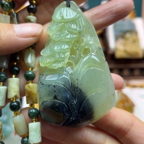 岫玉挂件未镶嵌挂件