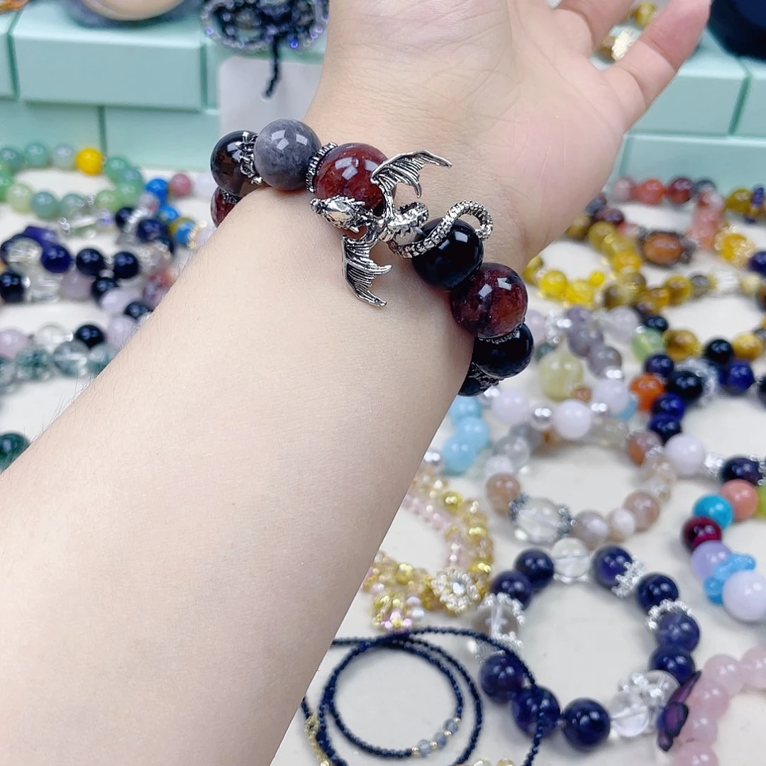 水晶手链银S925镀金镶嵌