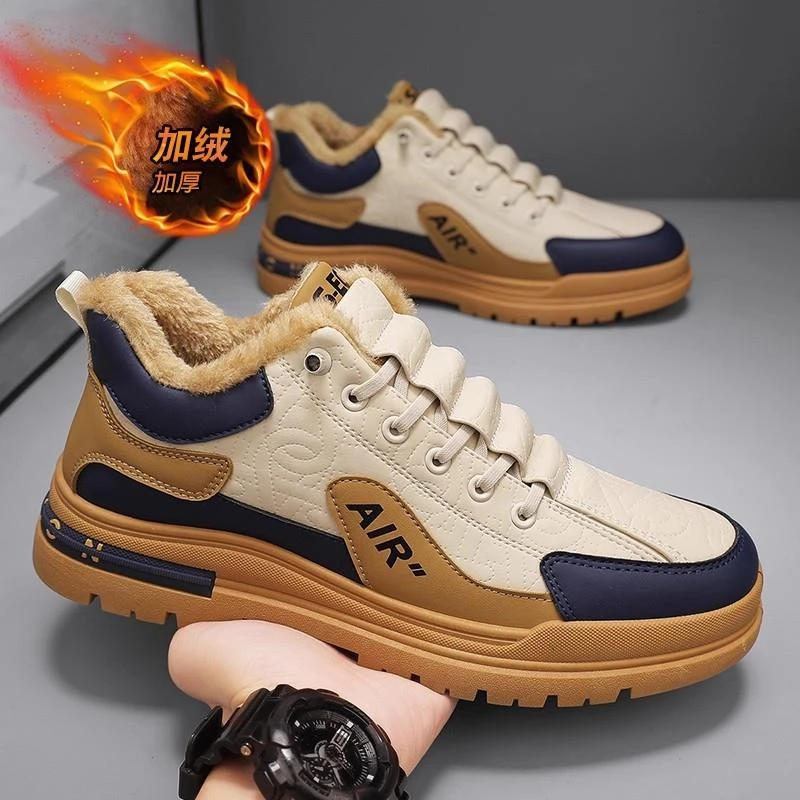 男鞋2025新款冬季潮流保暖鞋厚底防滑耐磨上班跑步休闲运动潮鞋