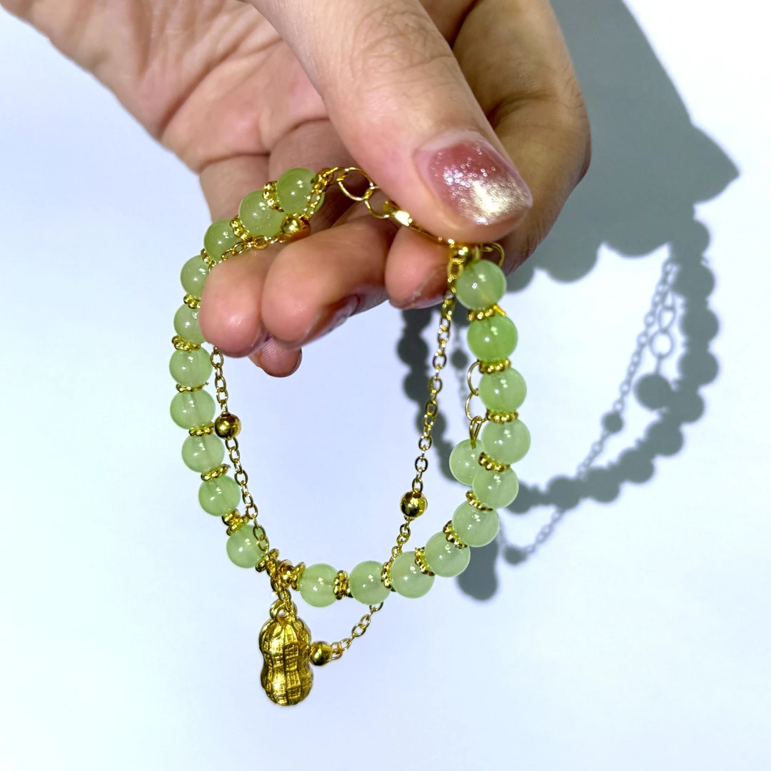 非金属仿水晶手链 新中式好事发生手链高颜值精致国风显白手串