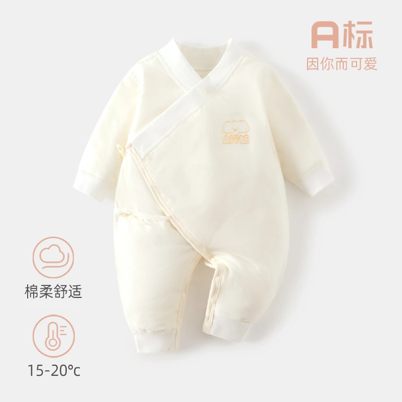 【40g薄棉高定版】新生儿纯棉衣服初生婴儿秋冬保暖蝴蝶衣宝宝连体