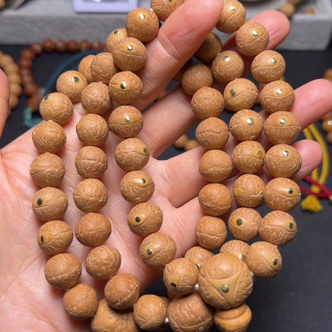 凤眼菩提吊坠12mm精品铜钉手串