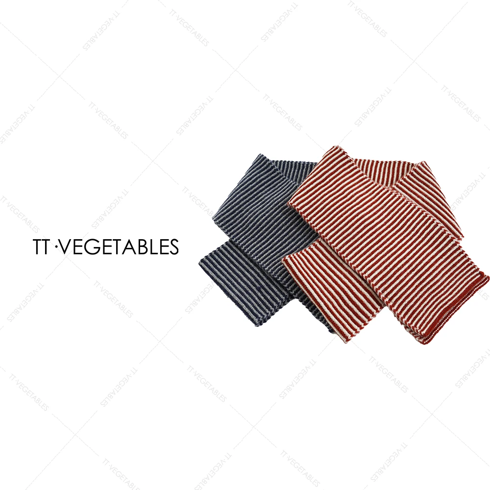 TT・VEGETABLES条纹羊毛保暖围巾针织围脖韩系百搭522068