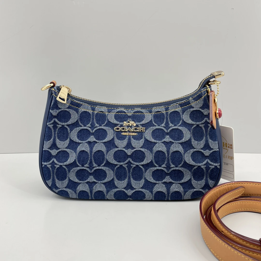 99新 COACH/蔻驰 teri香布蕾老花腋下包24*16*8cmMB082704