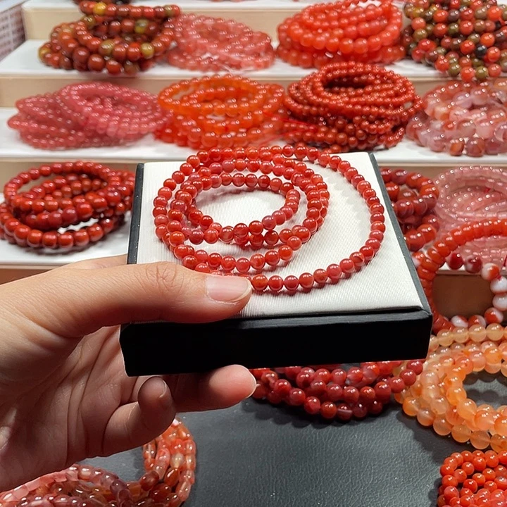 南红玛瑙未镶嵌手链