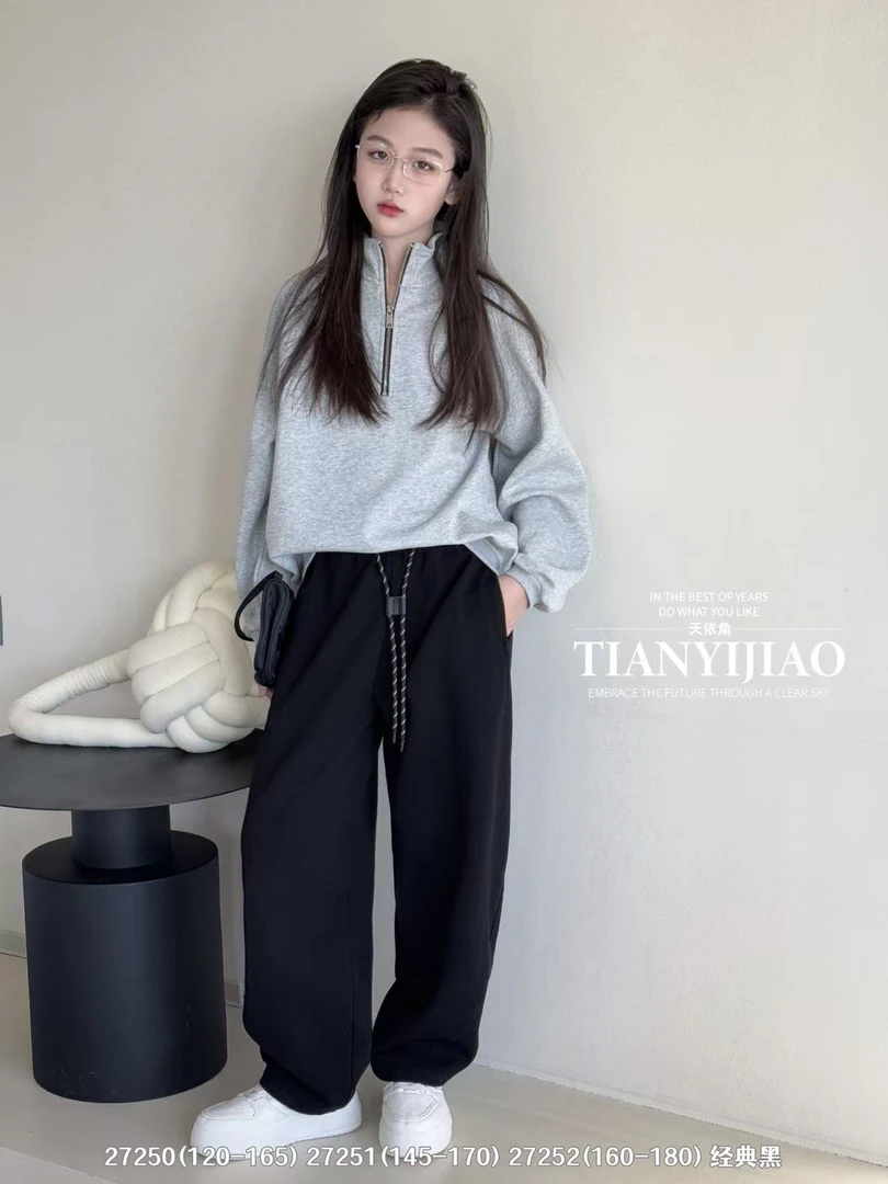 天依角中大童休闲弯刀裤【27250】
