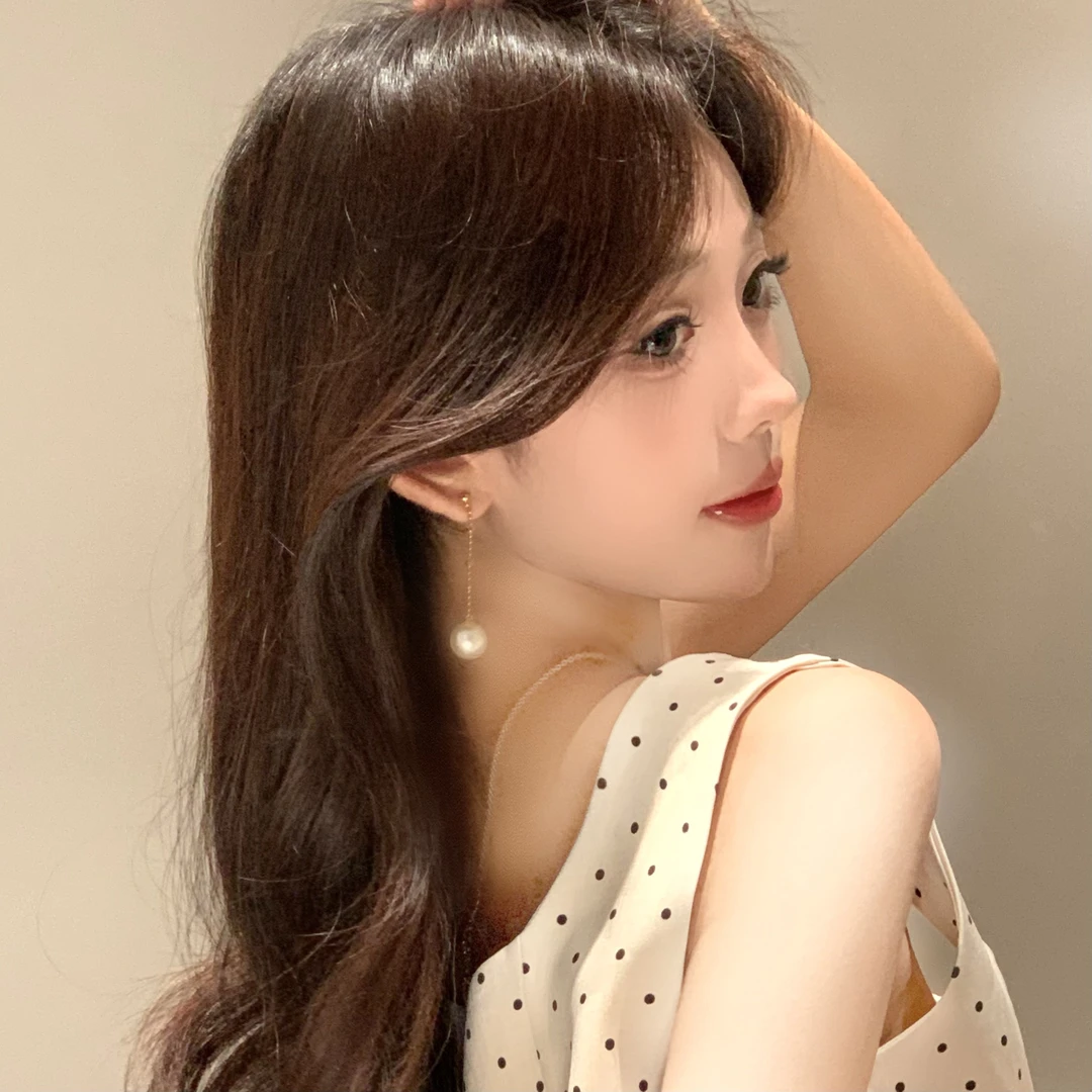 FULL GIRLISH耳环00830少女法式珠珠耳钉耳饰