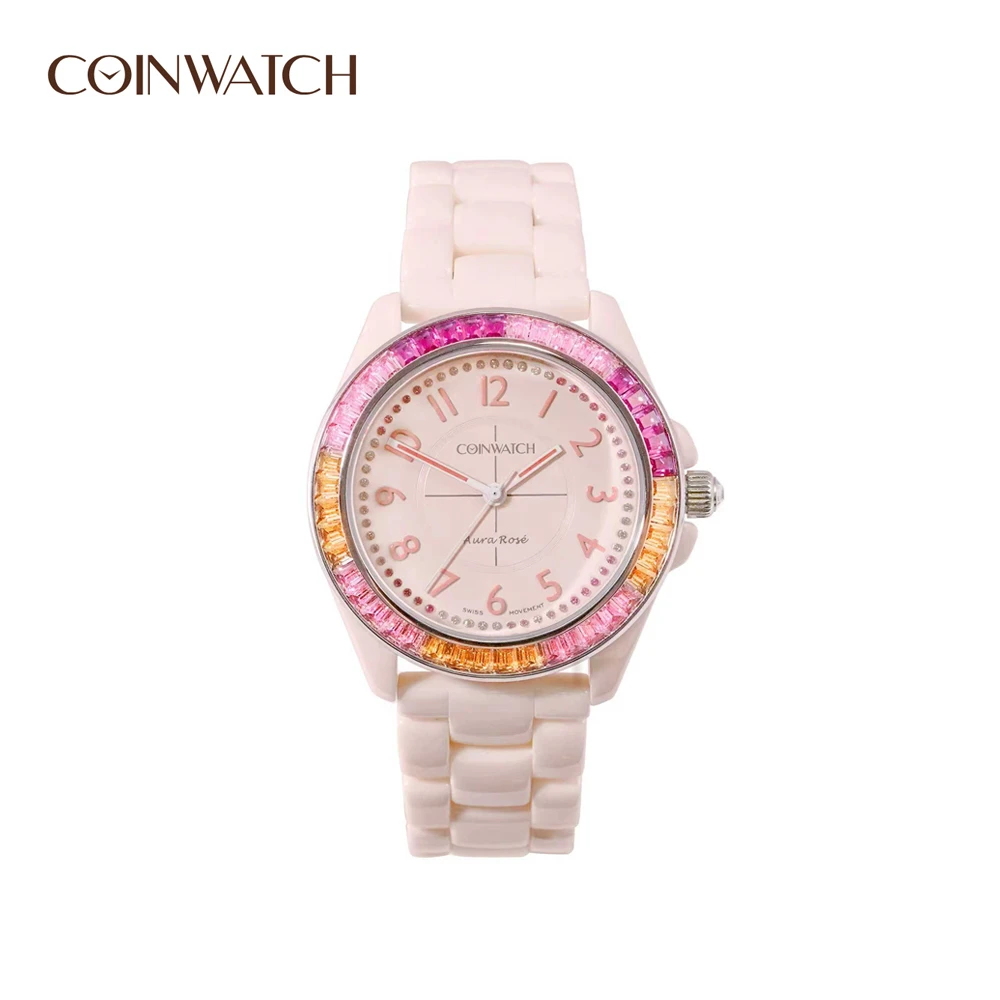 COINWATCH/科因沃奇2025新品粉陶瓷 女士腕表限量款  Z101CPP