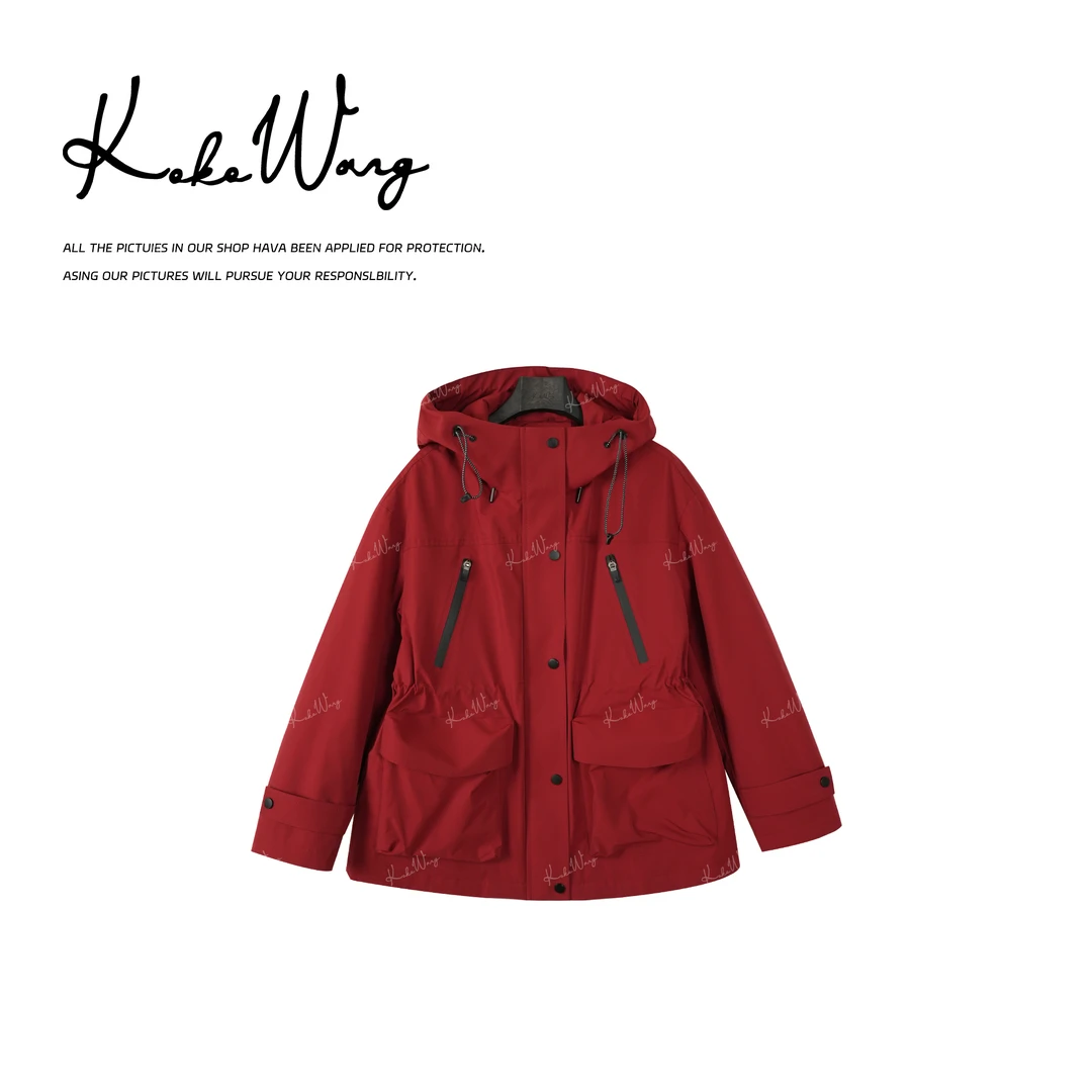 KOKO WANG秋冬高级感90白鹅绒户外三防软壳冲锋衣外套X8085K28W46