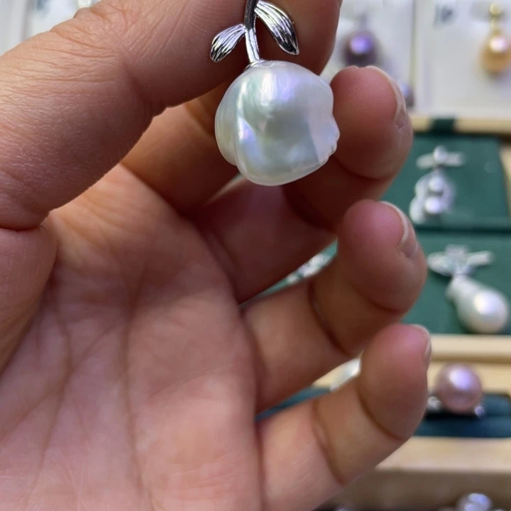 淡水珍珠吊坠(不含链)合金