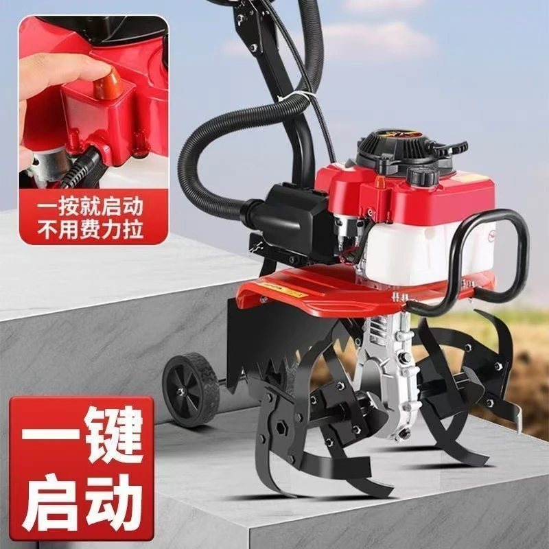 电动除草开沟电动锄草开沟机松土多功能一键启动微耕机旋耕机