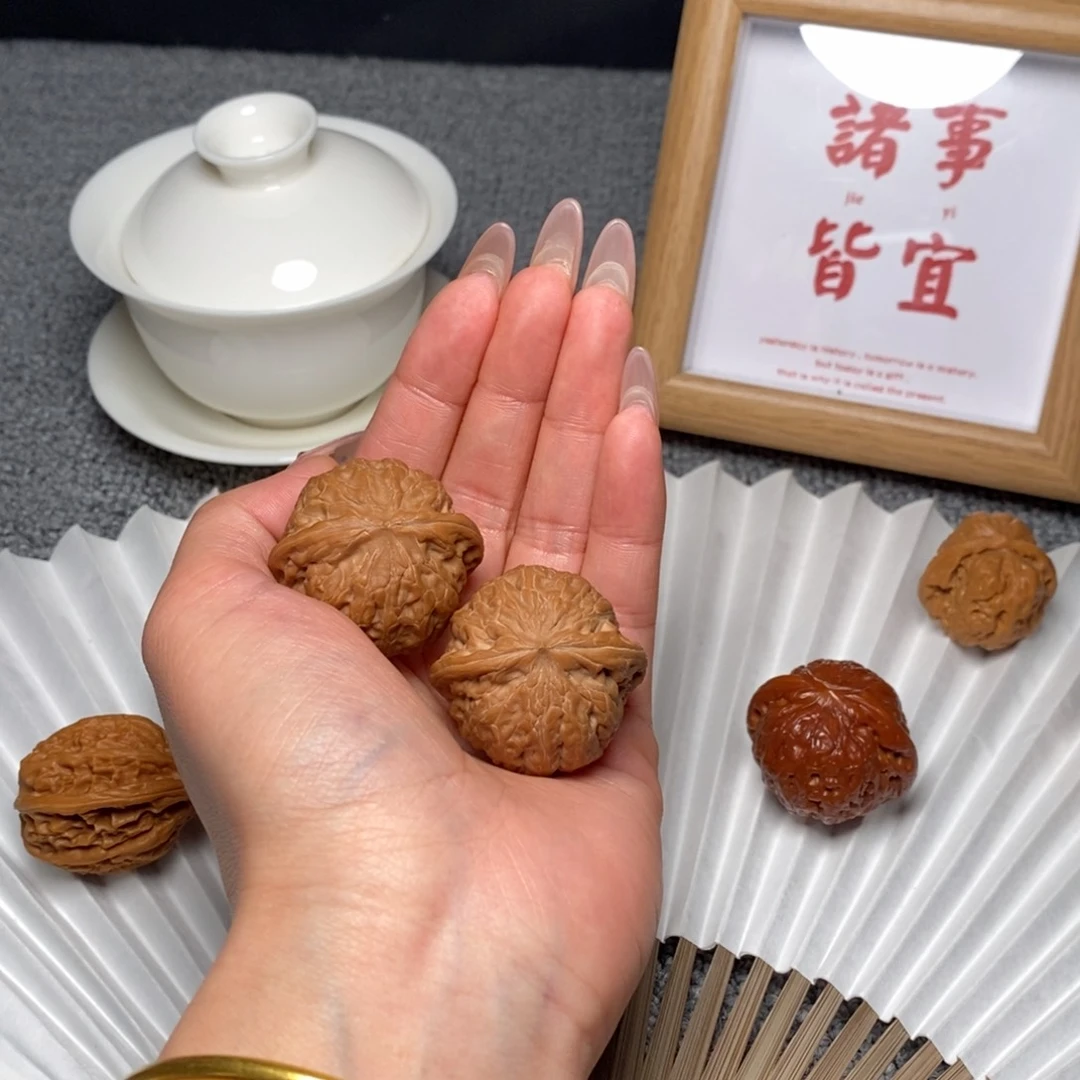 文玩核桃吊坠雾**花铁锤36.5