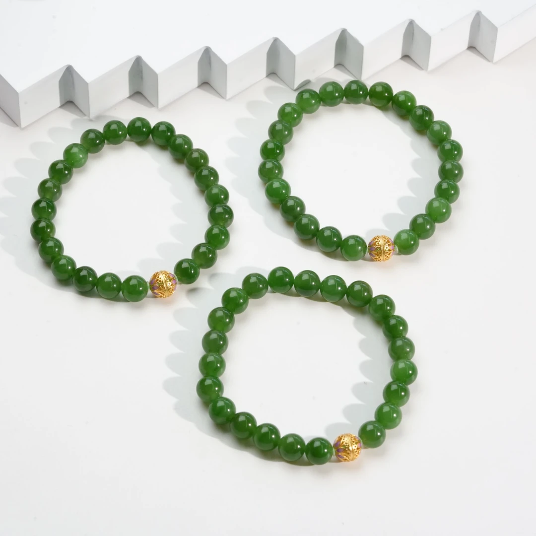 【小北严选】和田玉DIY单圈手串约7.5mm+【多样性发一件】-AH13X623