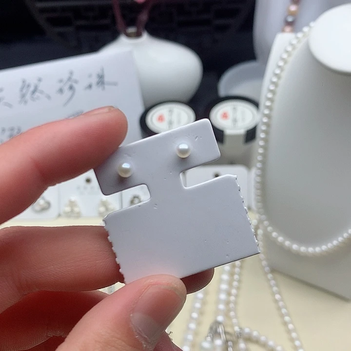 银S925镶嵌耳饰淡水珍珠