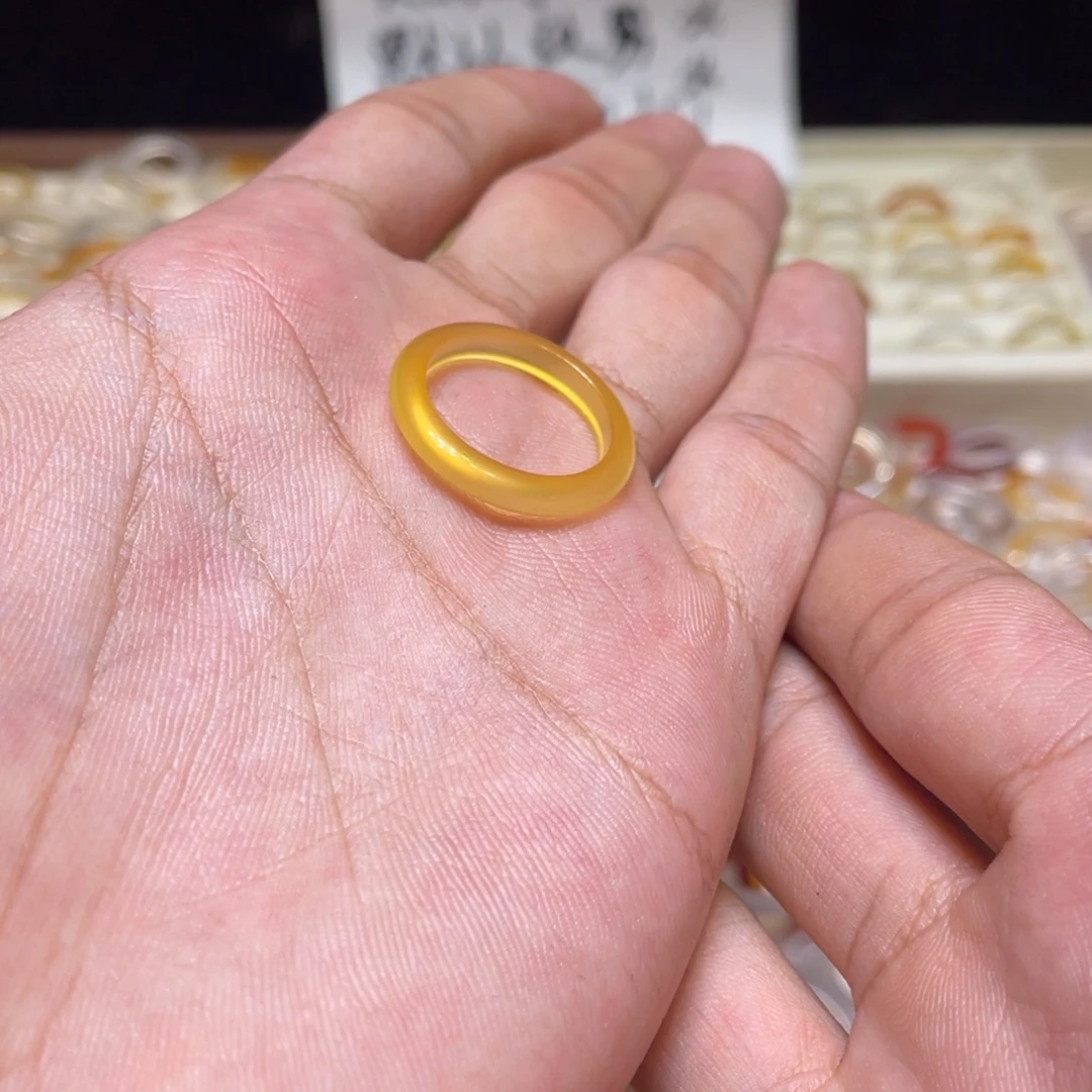 玛瑙/玉髓未镶嵌戒指27号港16