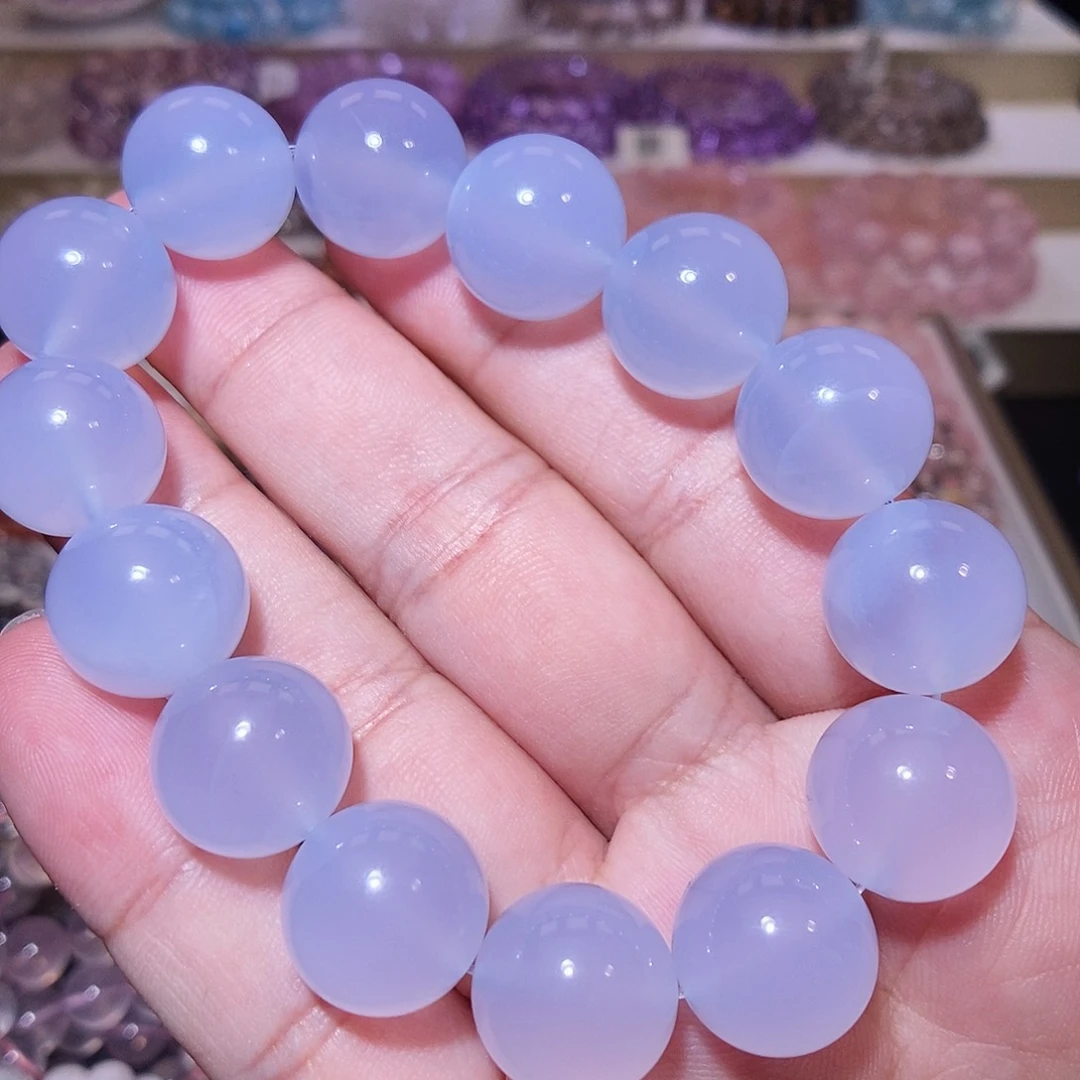 水晶未镶嵌手链紫玉随14.5mm