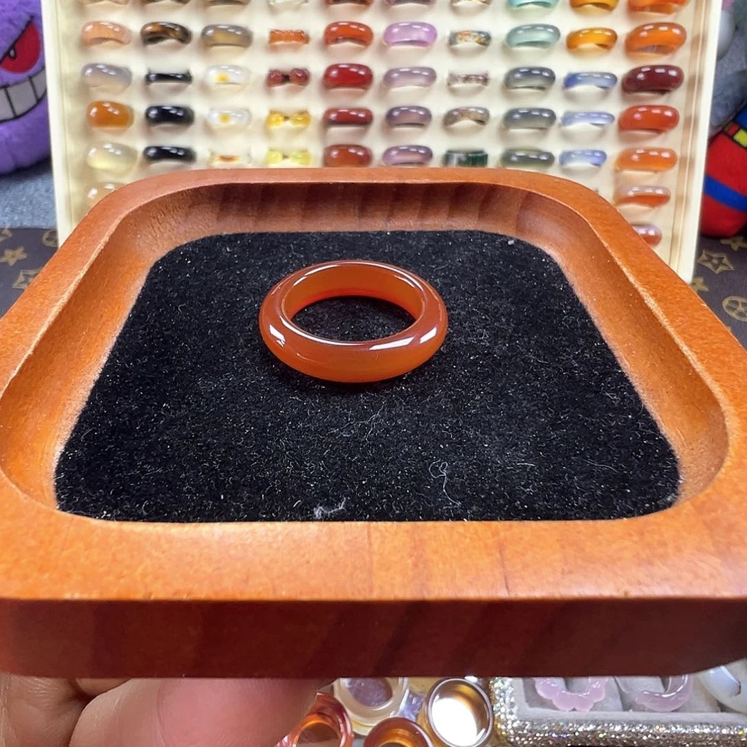 玛瑙/玉髓未镶嵌戒指A3不退换20.3港24