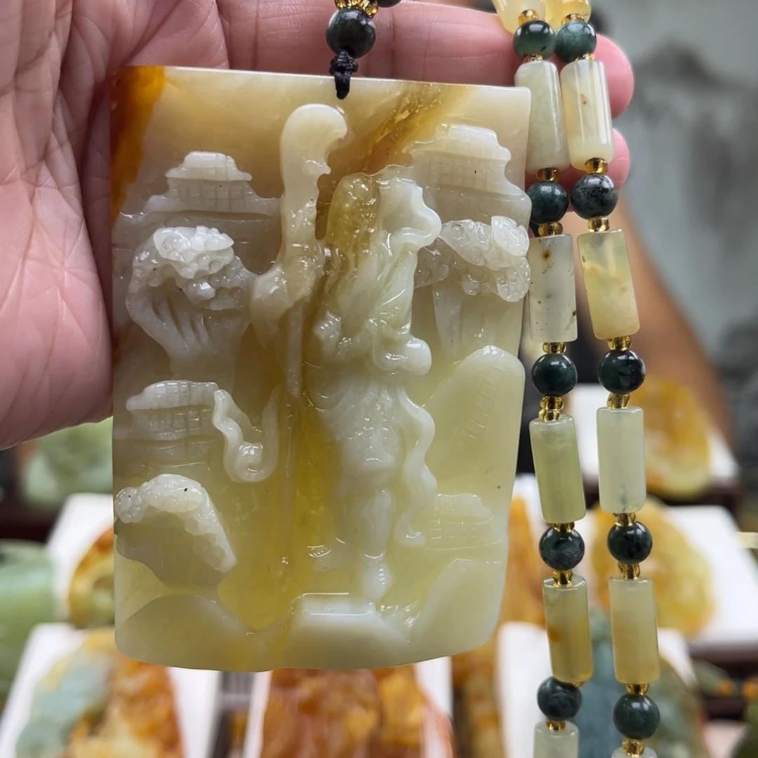 岫玉未镶嵌挂件挂件