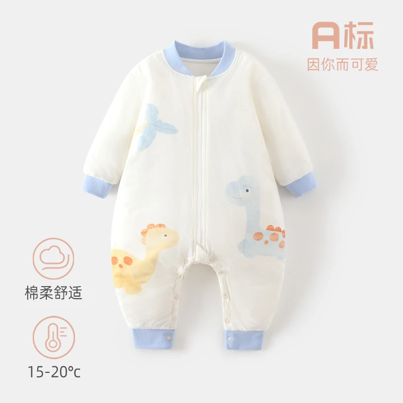 乖乖龙睡袋纯棉40克婴幼儿儿童连体分腿卡通睡袋舒服亲肤