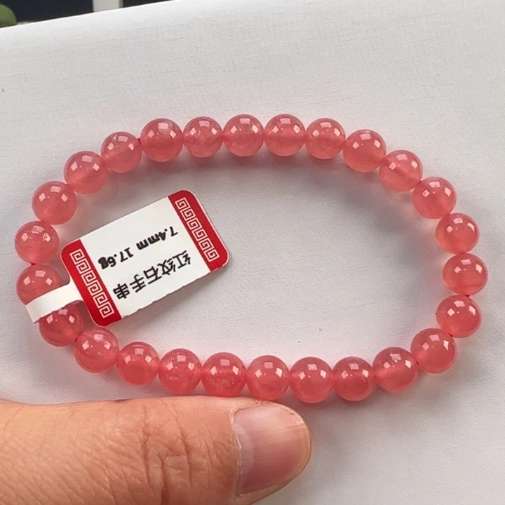 菱锰矿（红纹石）手串未镶嵌