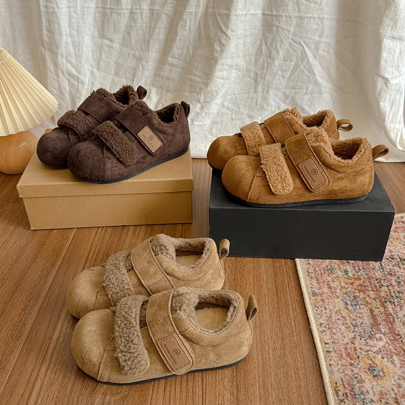 棉鞋女款加绒加厚2025冬新款防滑保暖卡皮巴拉小泡芙学生百搭女鞋