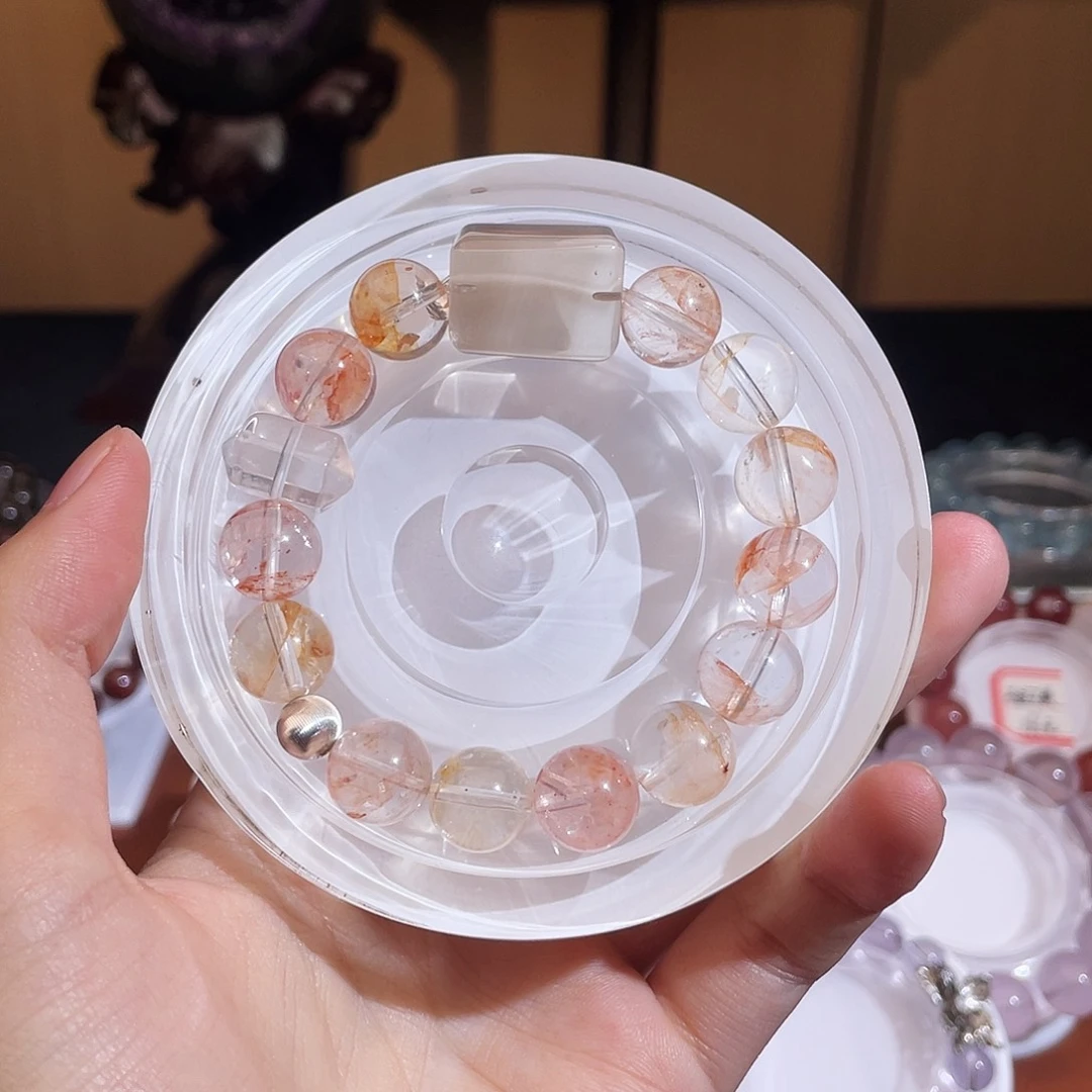 手链未镶嵌水晶锦鲤胶花白茶设计款12咪