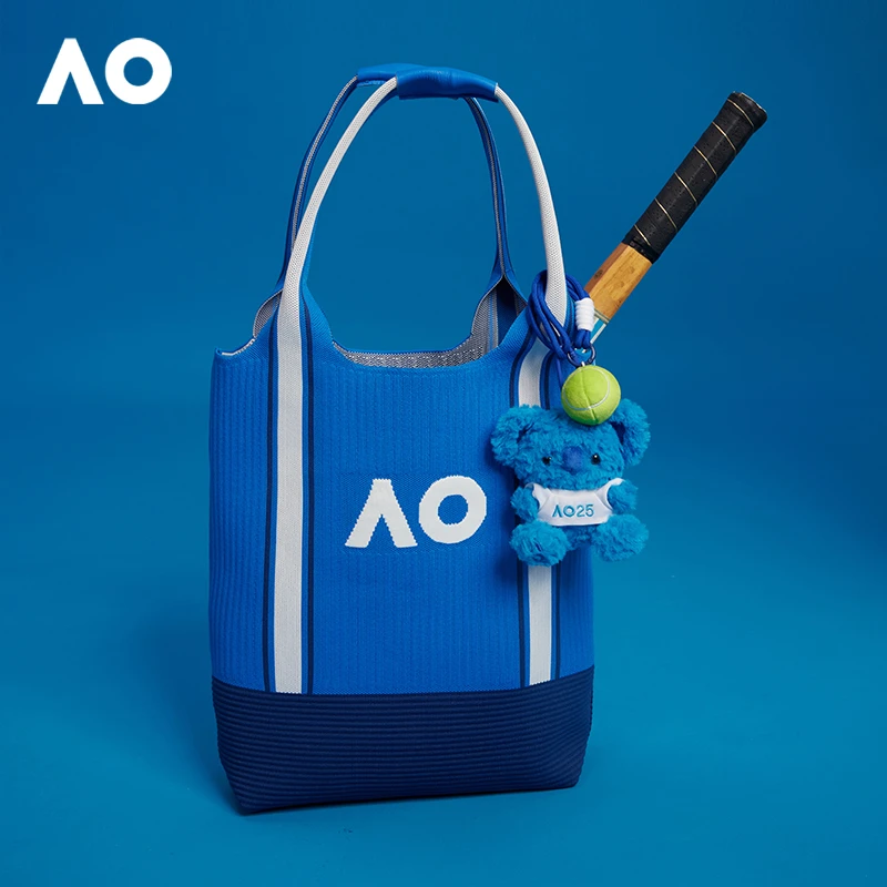 AO澳网限量周边网球包羽毛球包蓝色托特包运动挎包球场健身飞织包