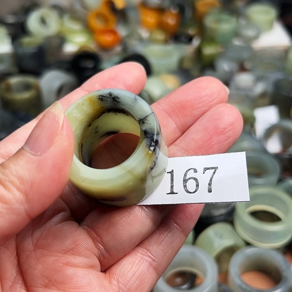 【闪购商品】未镶嵌蛇纹石玉戒指社*