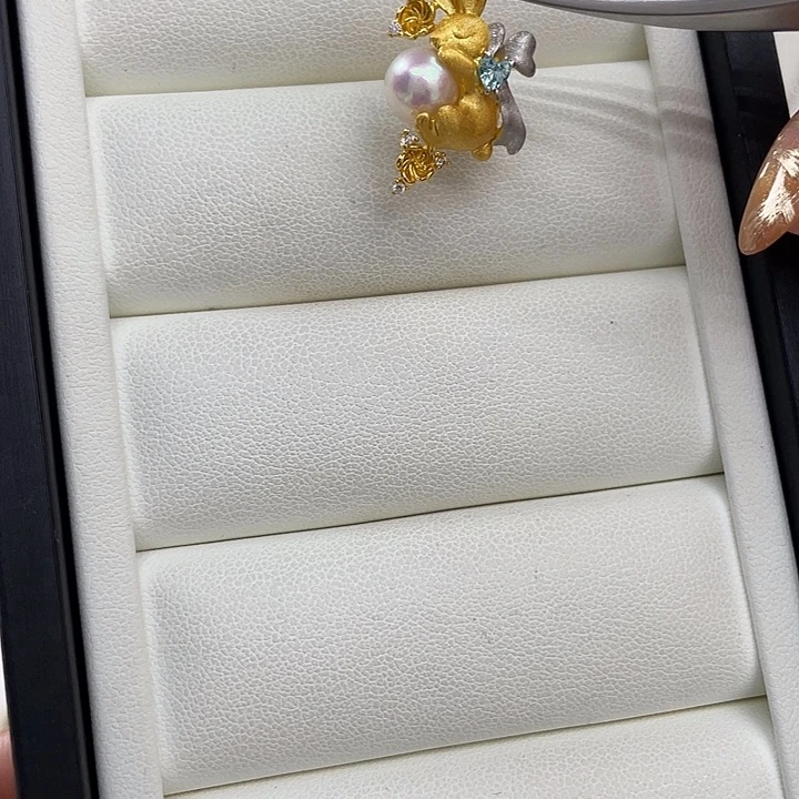 海水珍珠银S925镶嵌吊坠(不含链)