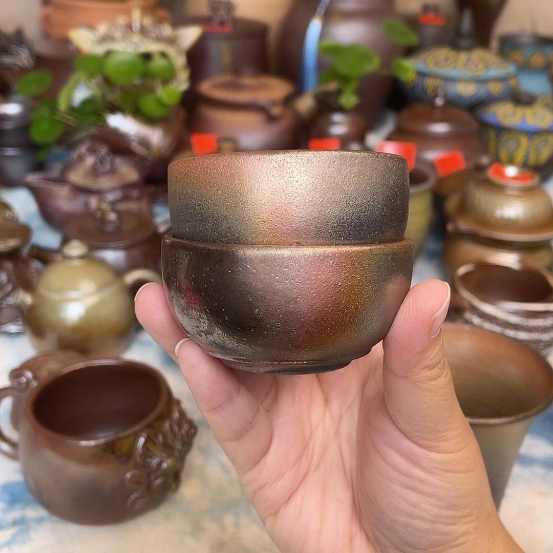 火彩小茶杯2个阿阿阿