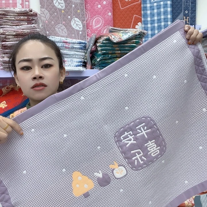 棉紫色平安喜乐纯棉