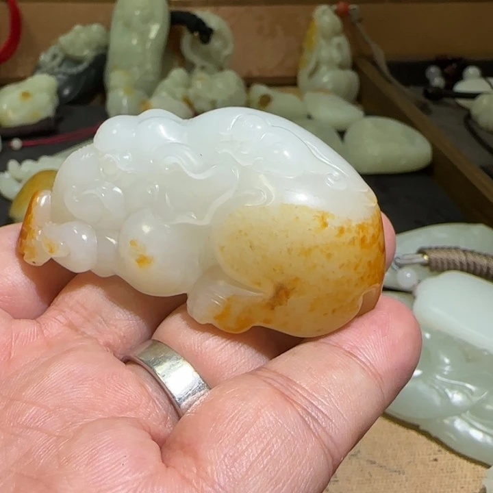 杰***爸未镶嵌和田玉挂件