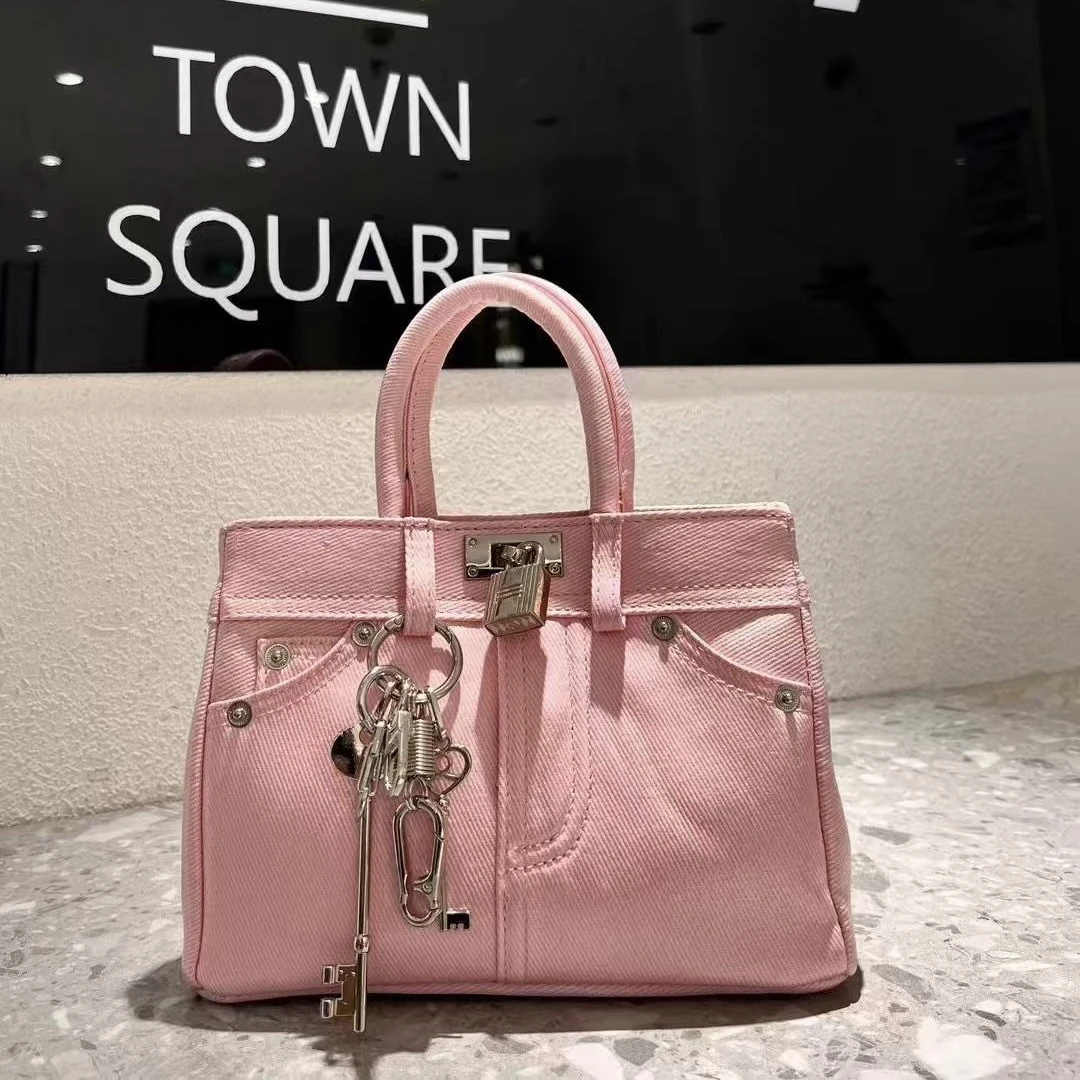 小田姐姐【CC】秋冬新款轻奢百搭时尚手提斜挎包8213粉