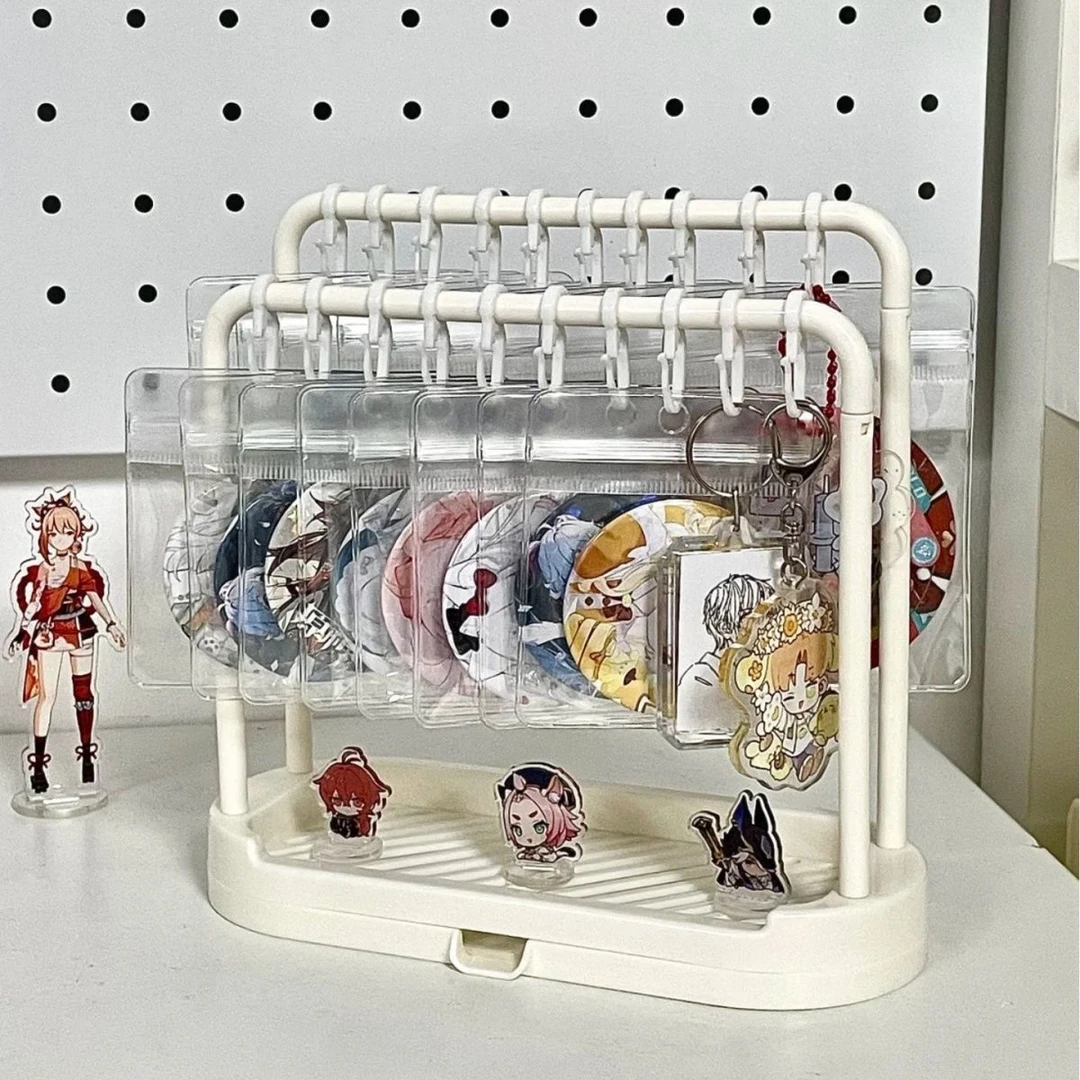 高颜值吃谷好物收纳架ins迷你吧唧立牌展示架桌面简约首饰摆件c