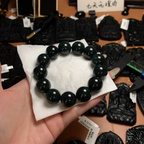 天然缅甸a货钢琴黑挂件