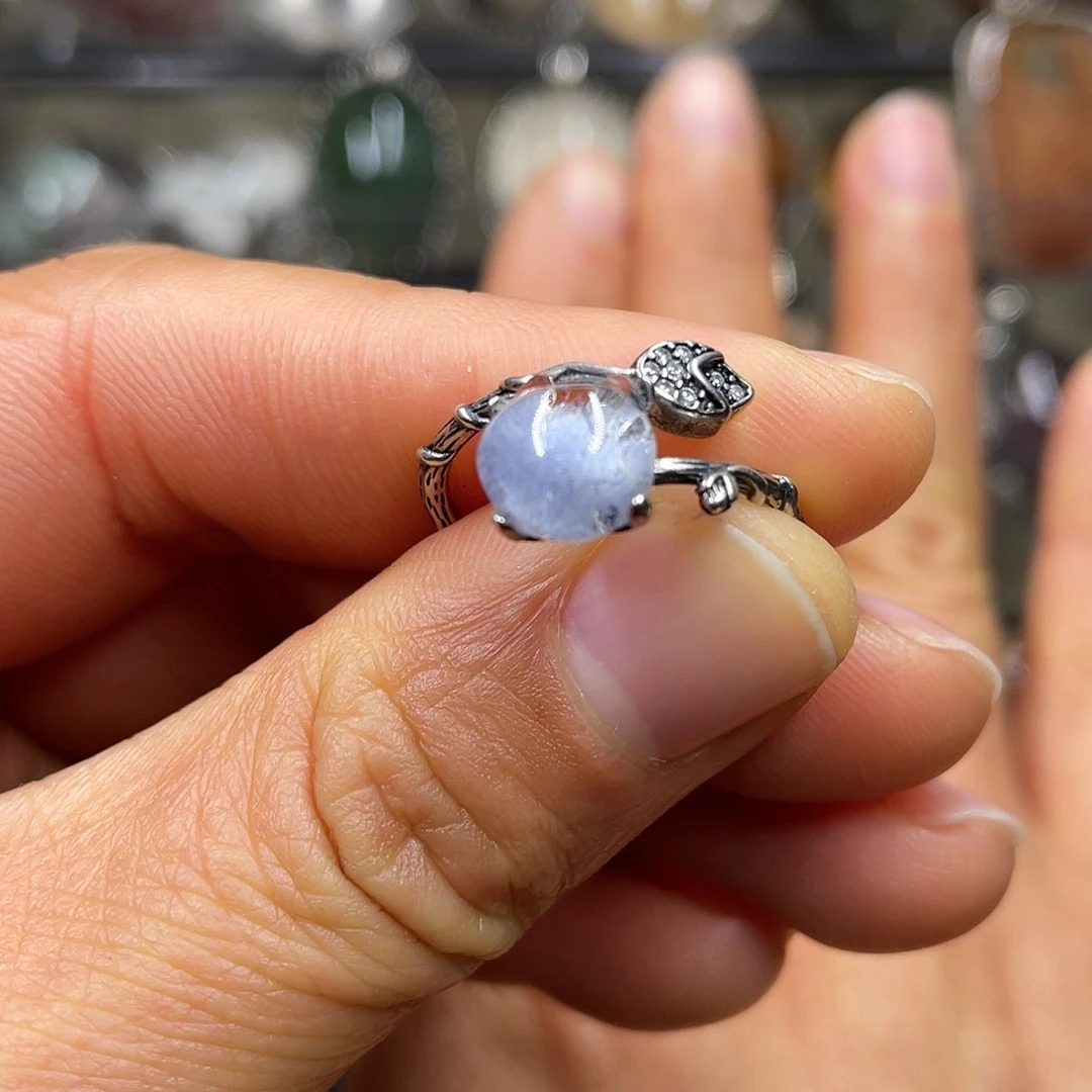 【闪购商品】水晶珠宝半成品银S925镶嵌戒指