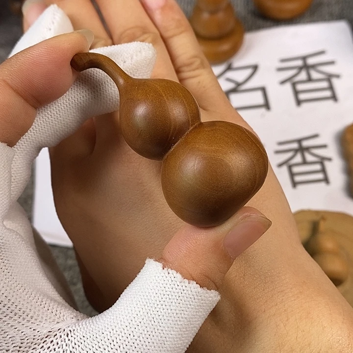 檀香木手串/手链老山檀香黑肉大葫芦吊坠6公分