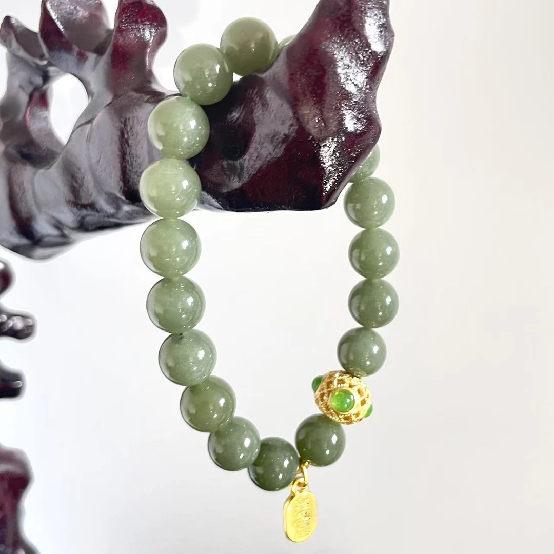 H28和田玉手链气质国风时尚单圈轻奢百搭清新