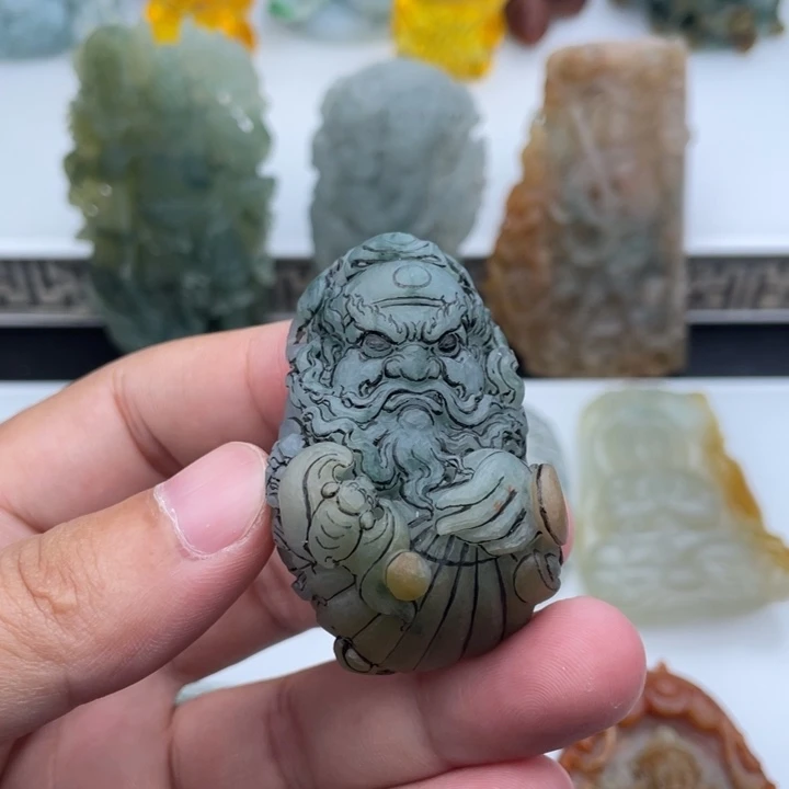 未镶嵌定制翡翠钟馗