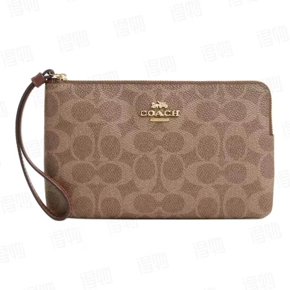 COACH/蔻驰 CZ277 IMXHE 女款美拉德色标志拉链手拿包 20*12*1.5