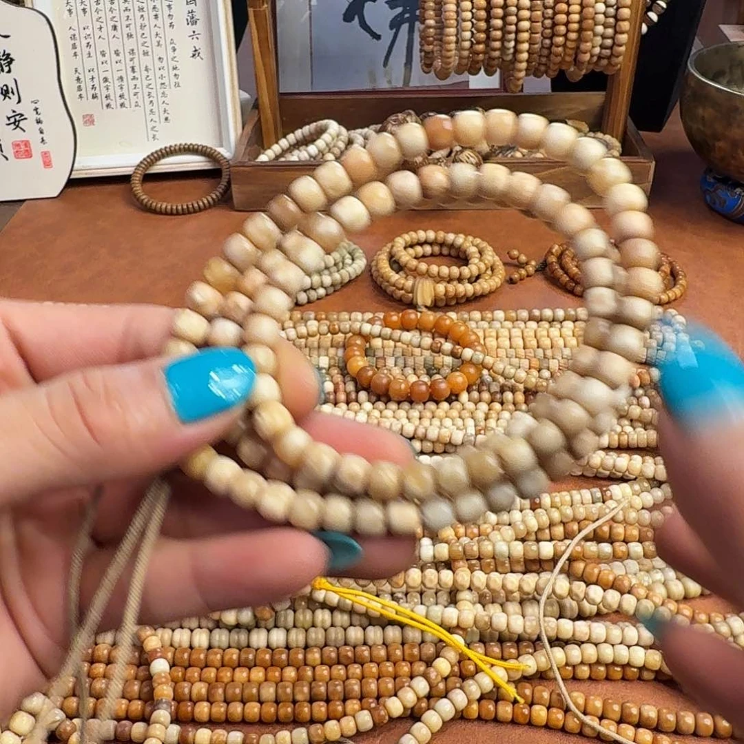 手串菩提根/象牙果龙脊菩提颗颗带月