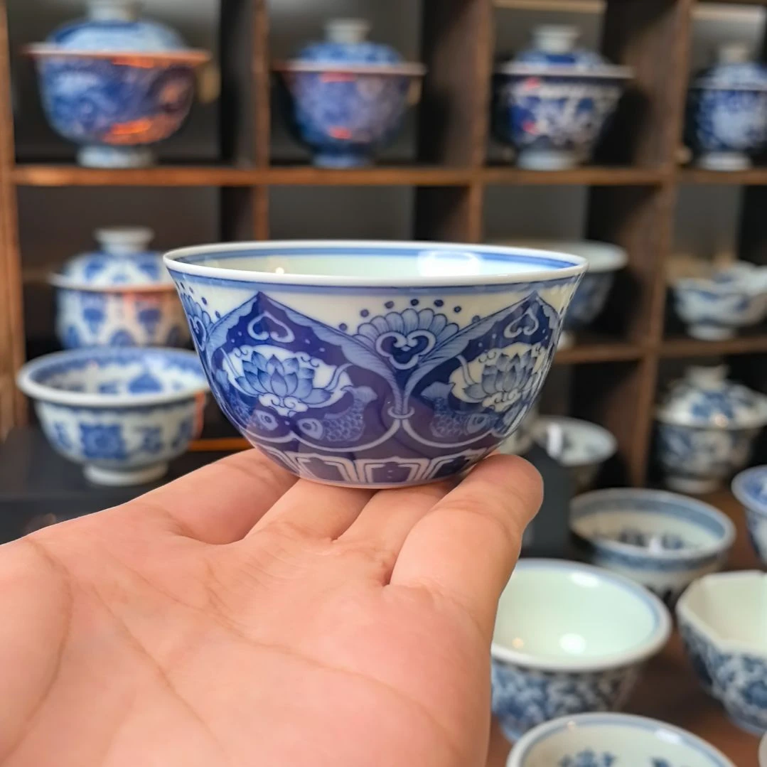 仿清三兔鸡缸杯80cc