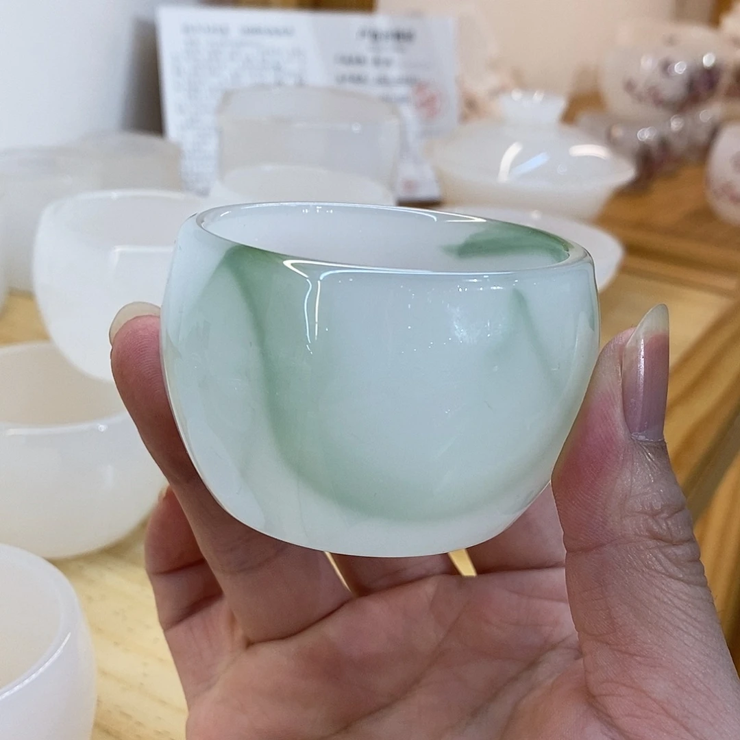 手工艺品琉璃漂绿客杯