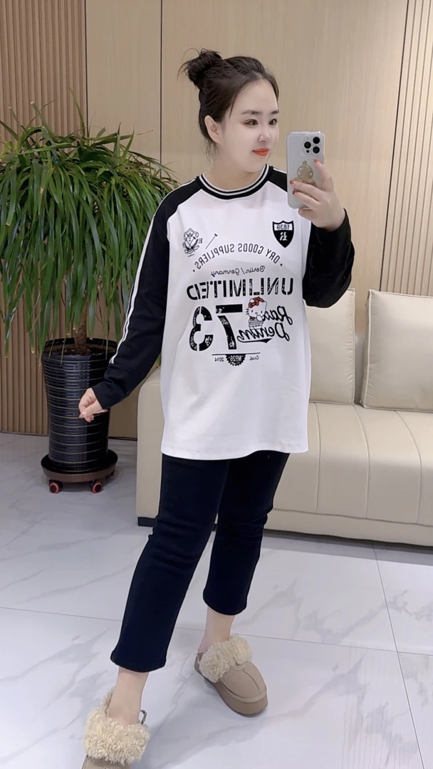 【聪姐推荐】3086美式复古撞色刺绣设计感T恤（衣长70，胸围132）