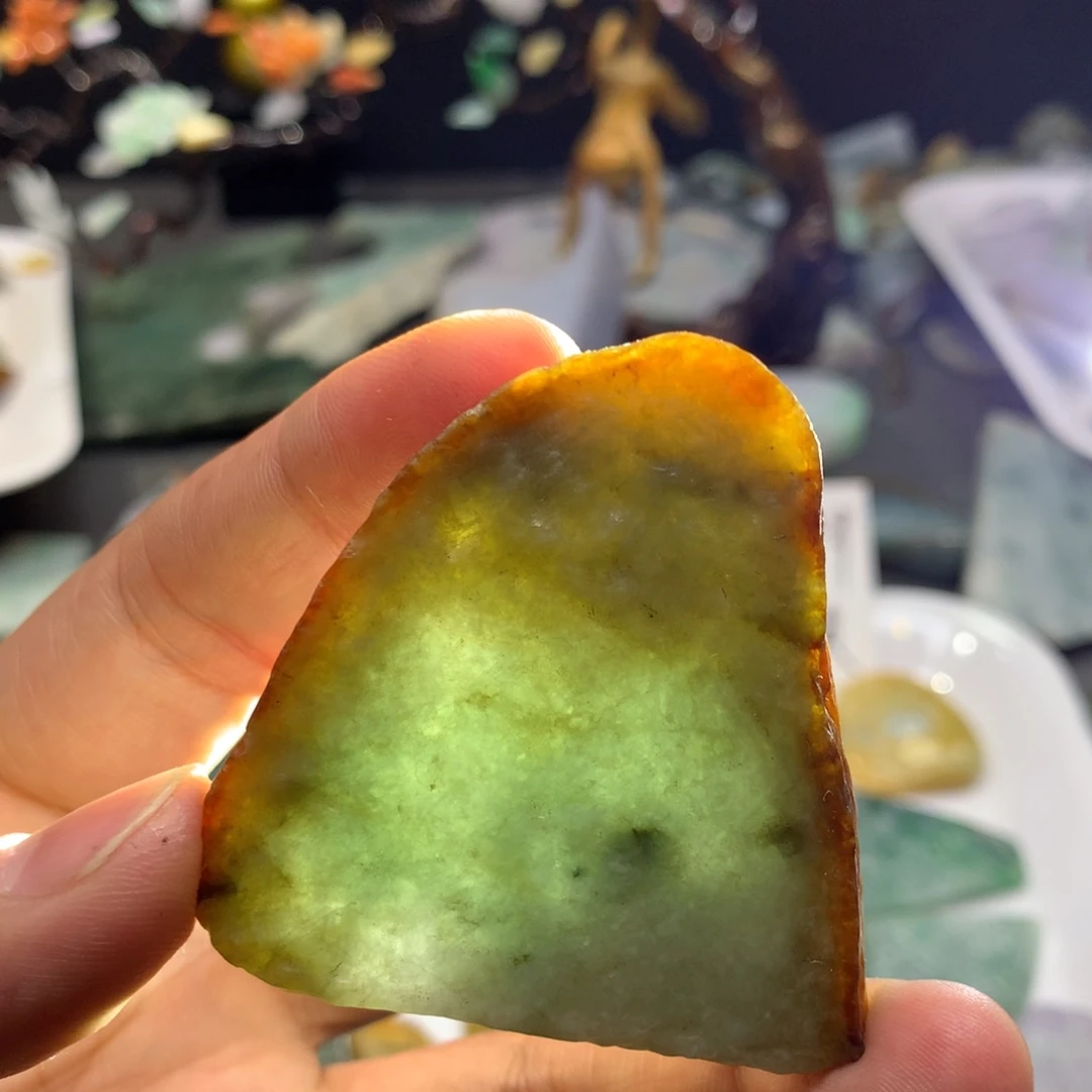 翡翠耳饰未镶嵌小***我