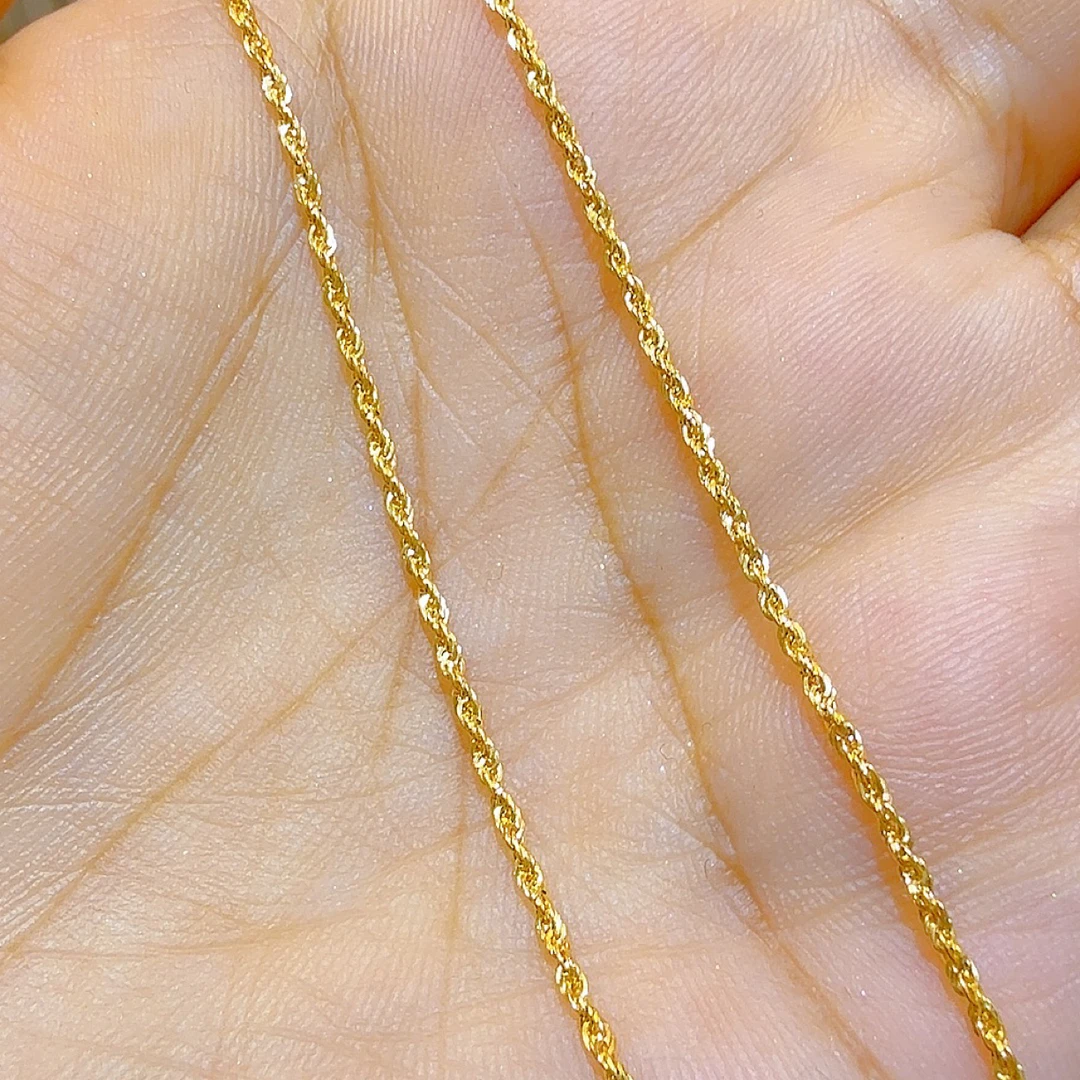18k金麻绳链经典款式
