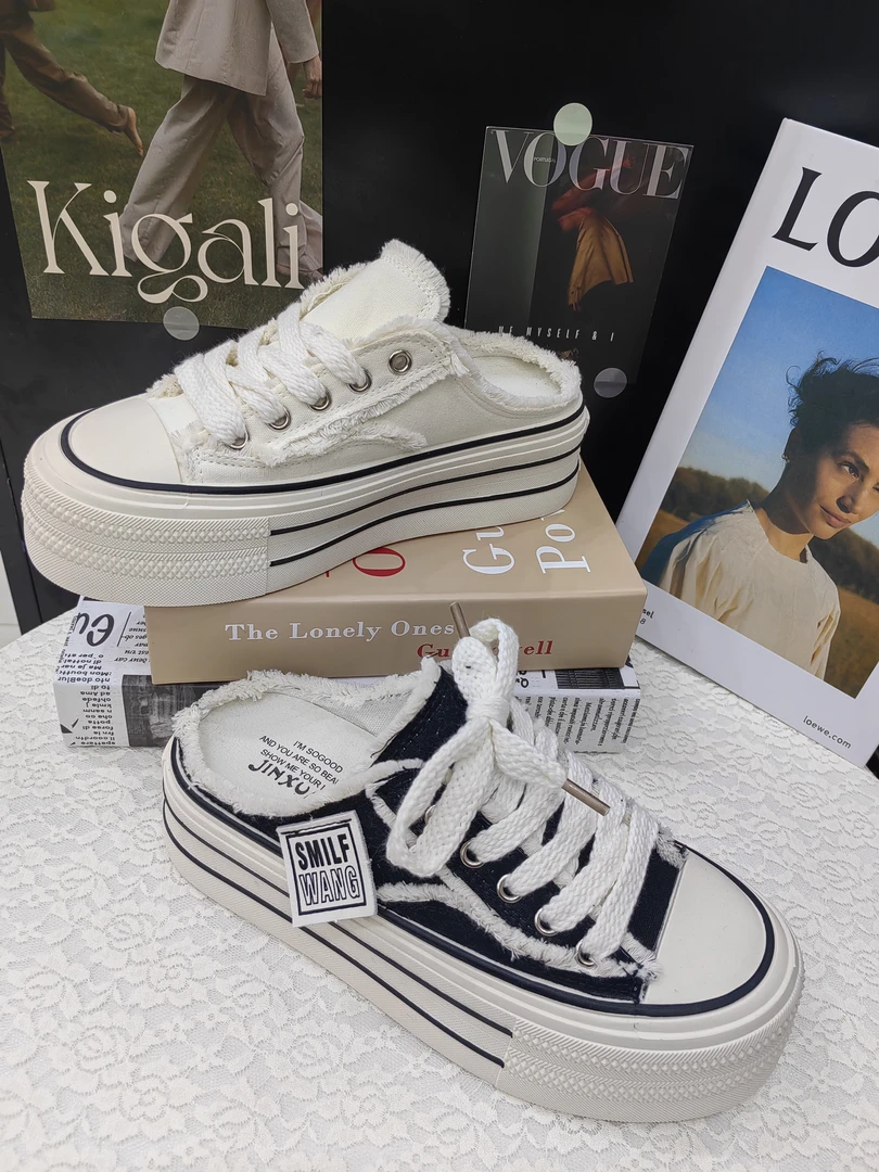 平底反绒包头百搭修面皮包头拖透气dkol时尚春季凉鞋