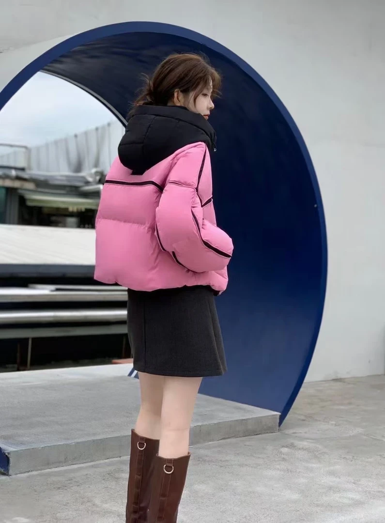 短款连帽时尚女士宽松休闲百搭冬季女款